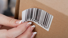 Paketaufkleber mit Barcode